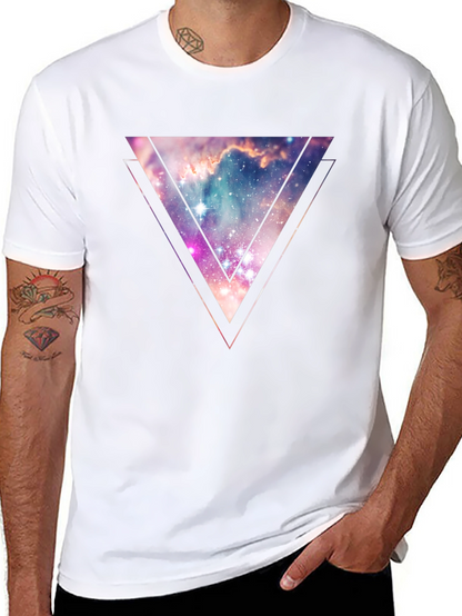 Nebula Triangle Graphic Tee - Galaxy Style