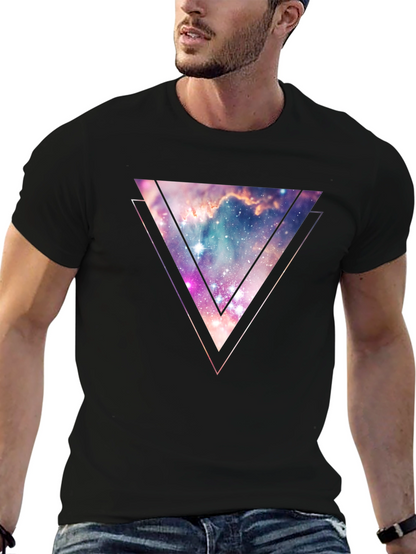 Nebula Triangle Graphic Tee - Galaxy Style