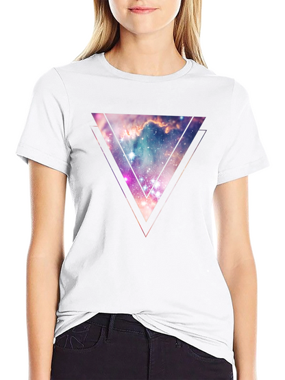 Nebula Triangle Graphic Tee - Galaxy Style