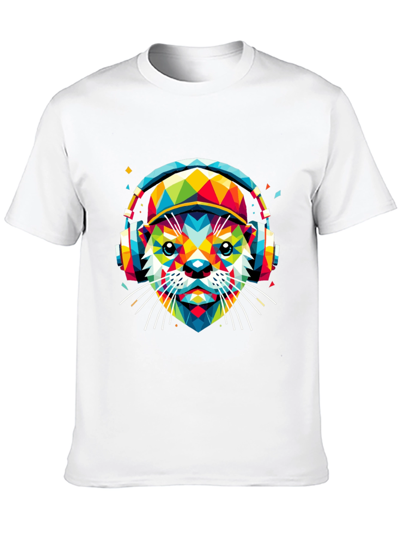 Vibrant Geometric Otter Graphic Tee