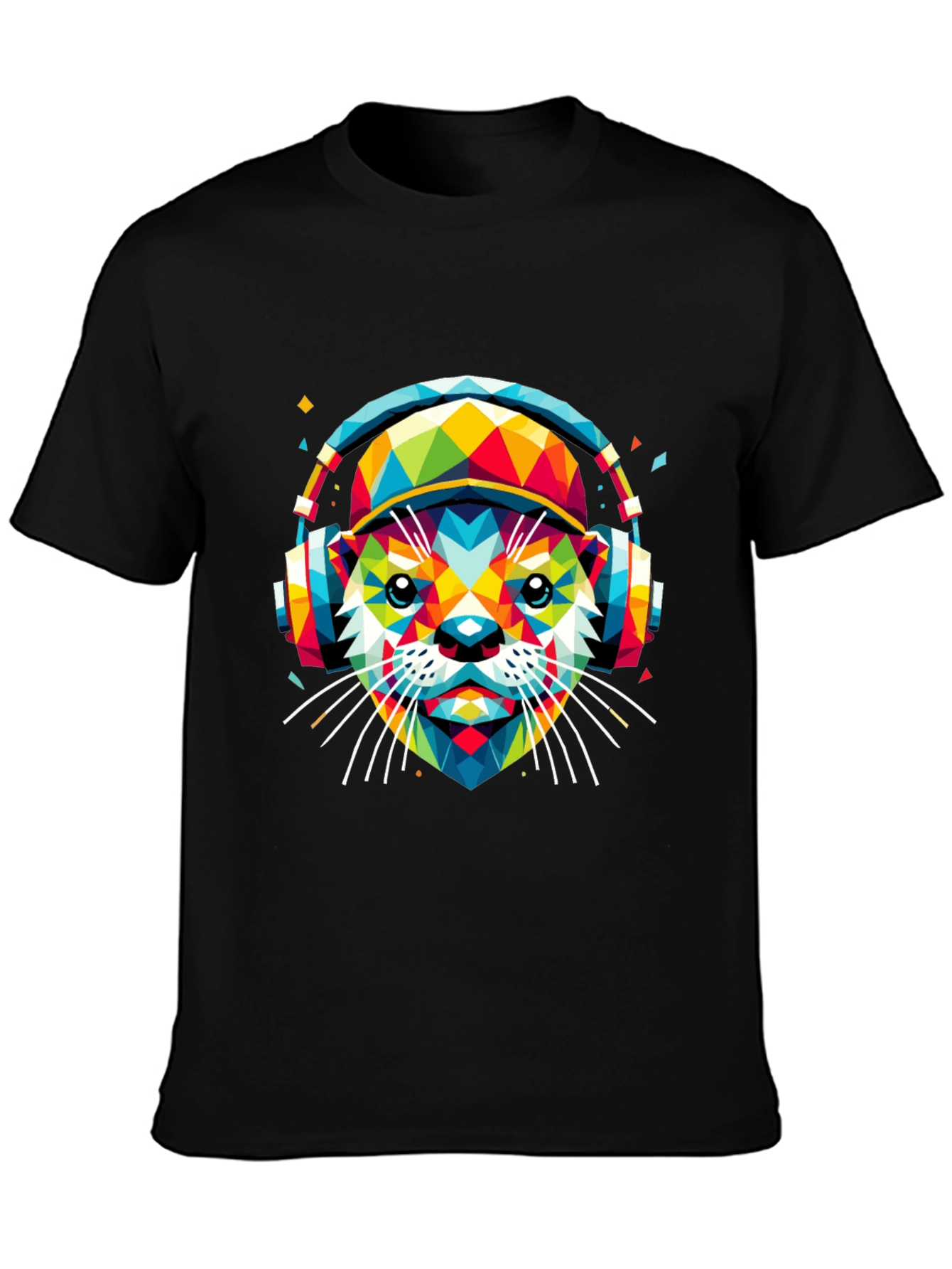 Vibrant Geometric Otter Graphic Tee