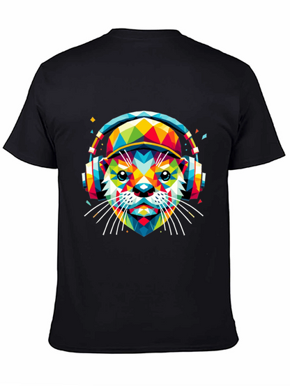 Vibrant Geometric Otter Graphic Tee