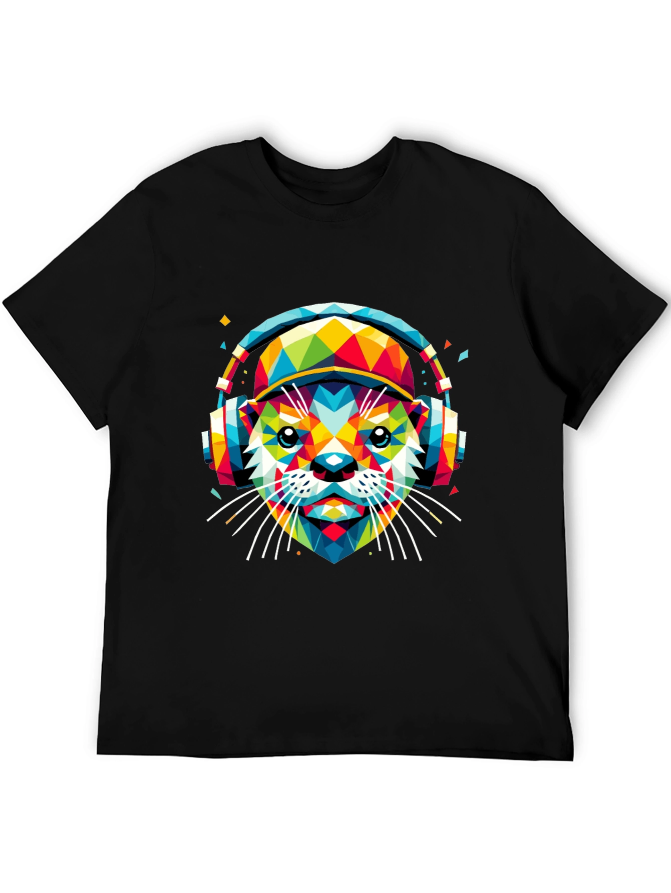 Vibrant Geometric Otter Graphic Tee
