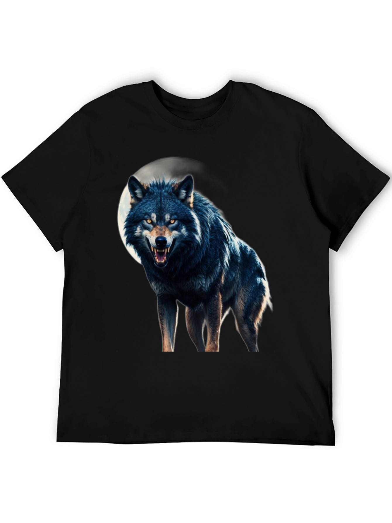 Wolf Moon Graphic Tee - Fierce Black T-Shirt
