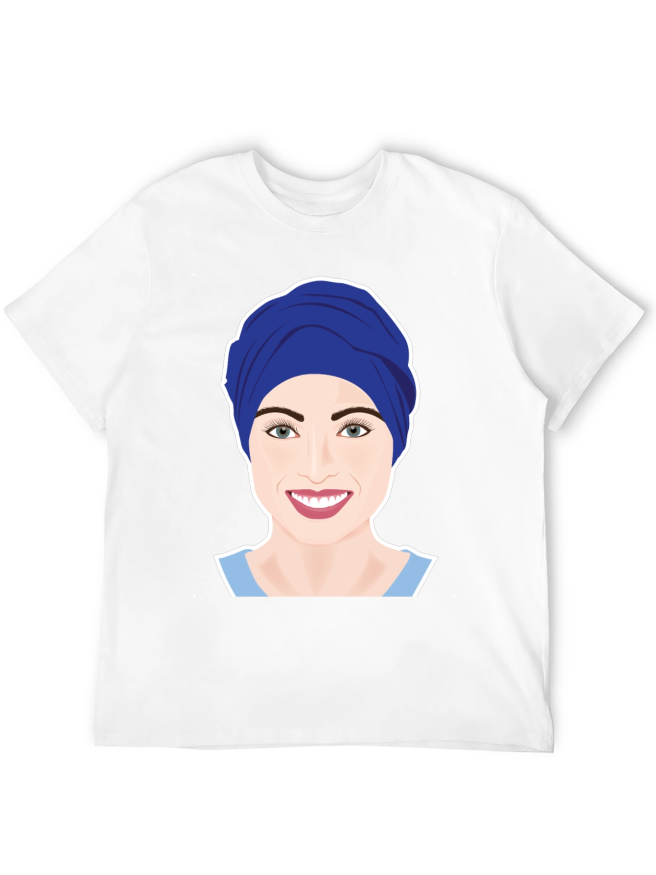 Womens Turban Nurse Graphic Tee - Black Cotton