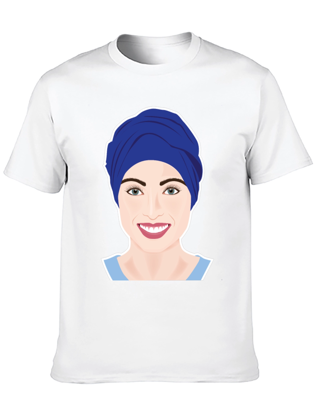 Womens Turban Nurse Graphic Tee - Black Cotton