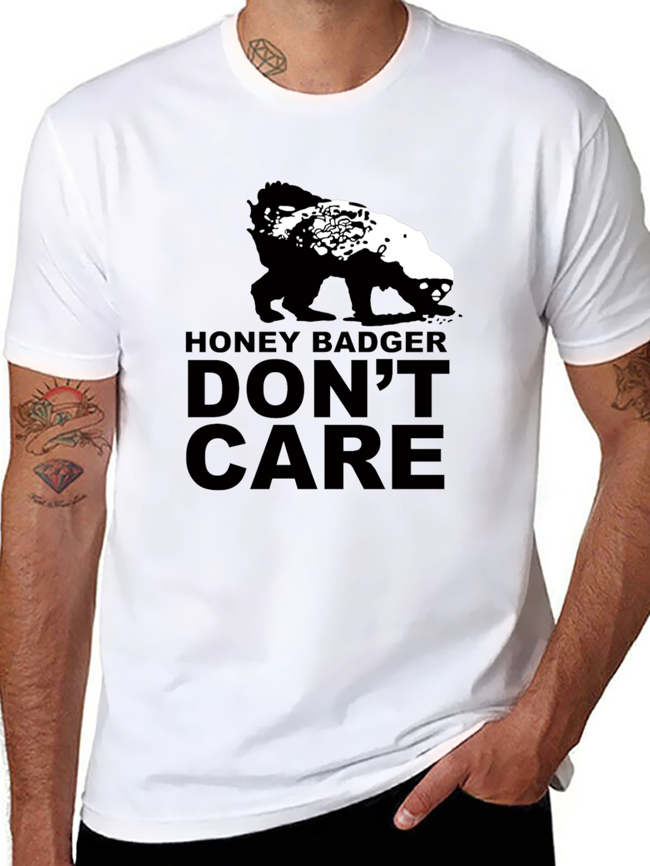 Honey Badger Dont Care Graphic Tee