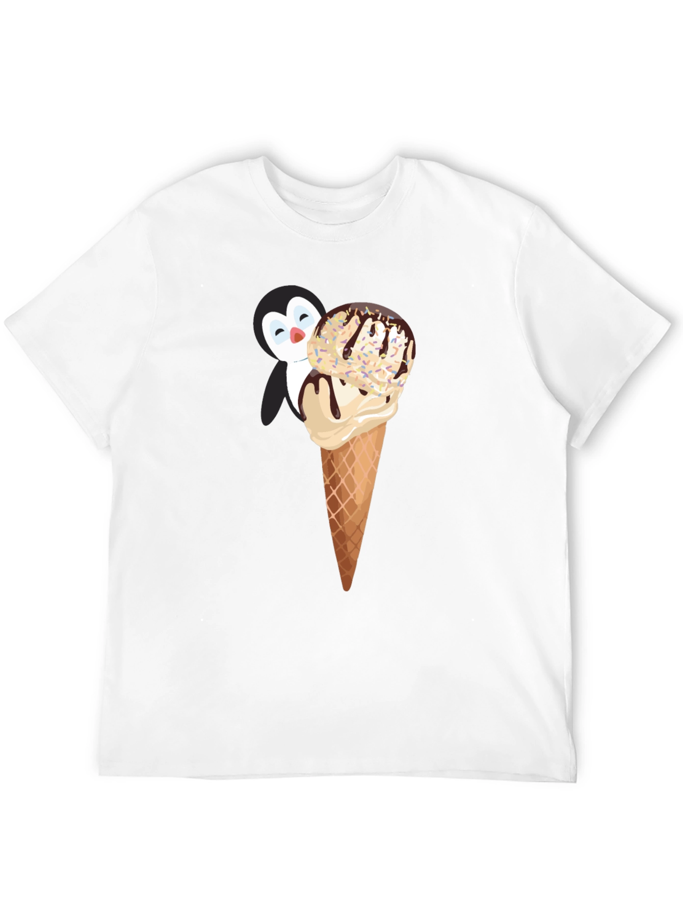 Penguin Ice Cream T-Shirt - Whimsical & Fun Design
