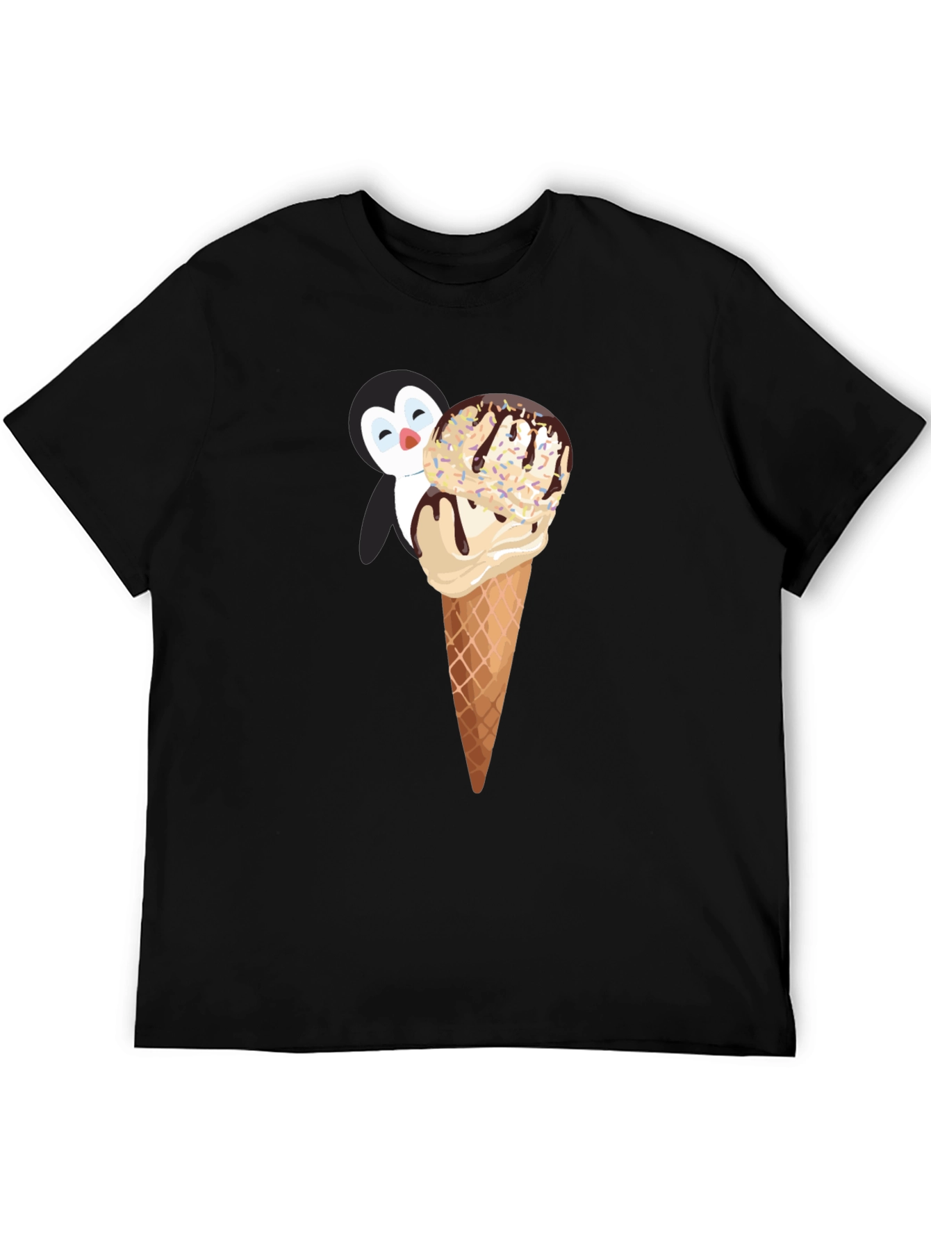 Penguin Ice Cream T-Shirt - Whimsical & Fun Design