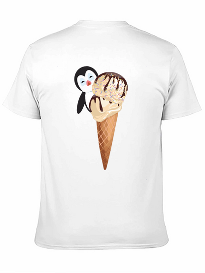 Penguin Ice Cream T-Shirt - Whimsical & Fun Design