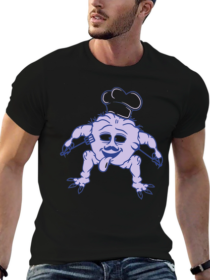 Chef Monster Graphic Tee - Black Cotton T-Shirt