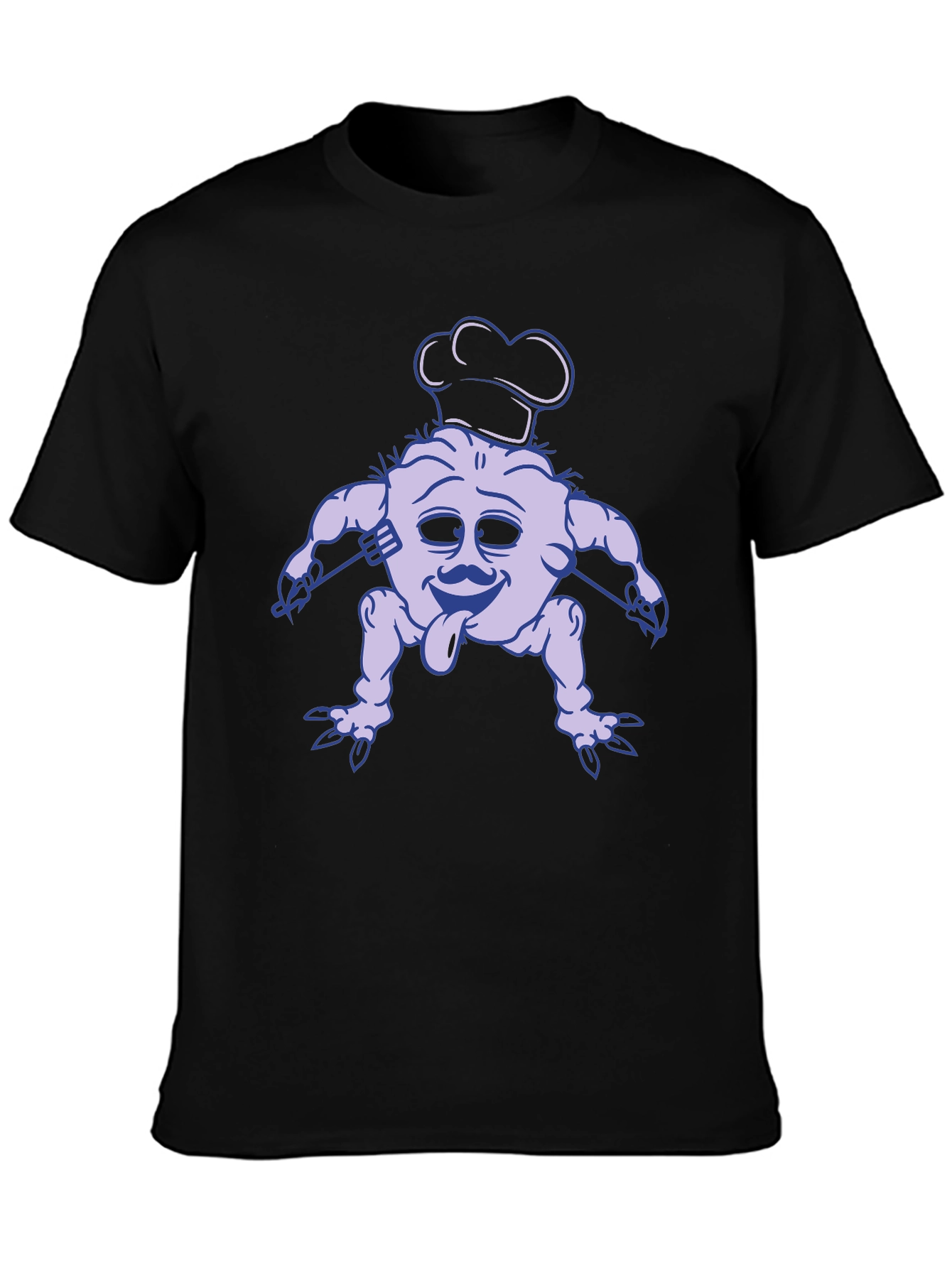 Chef Monster Graphic Tee - Black Cotton T-Shirt