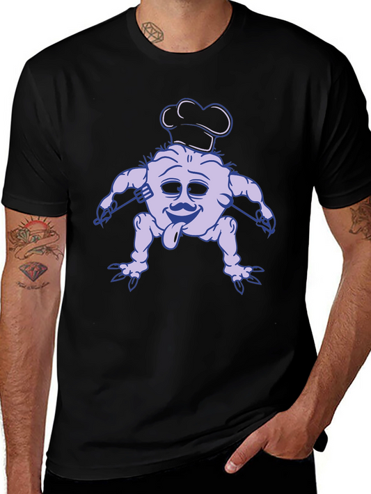 Chef Monster Graphic Tee - Black Cotton T-Shirt