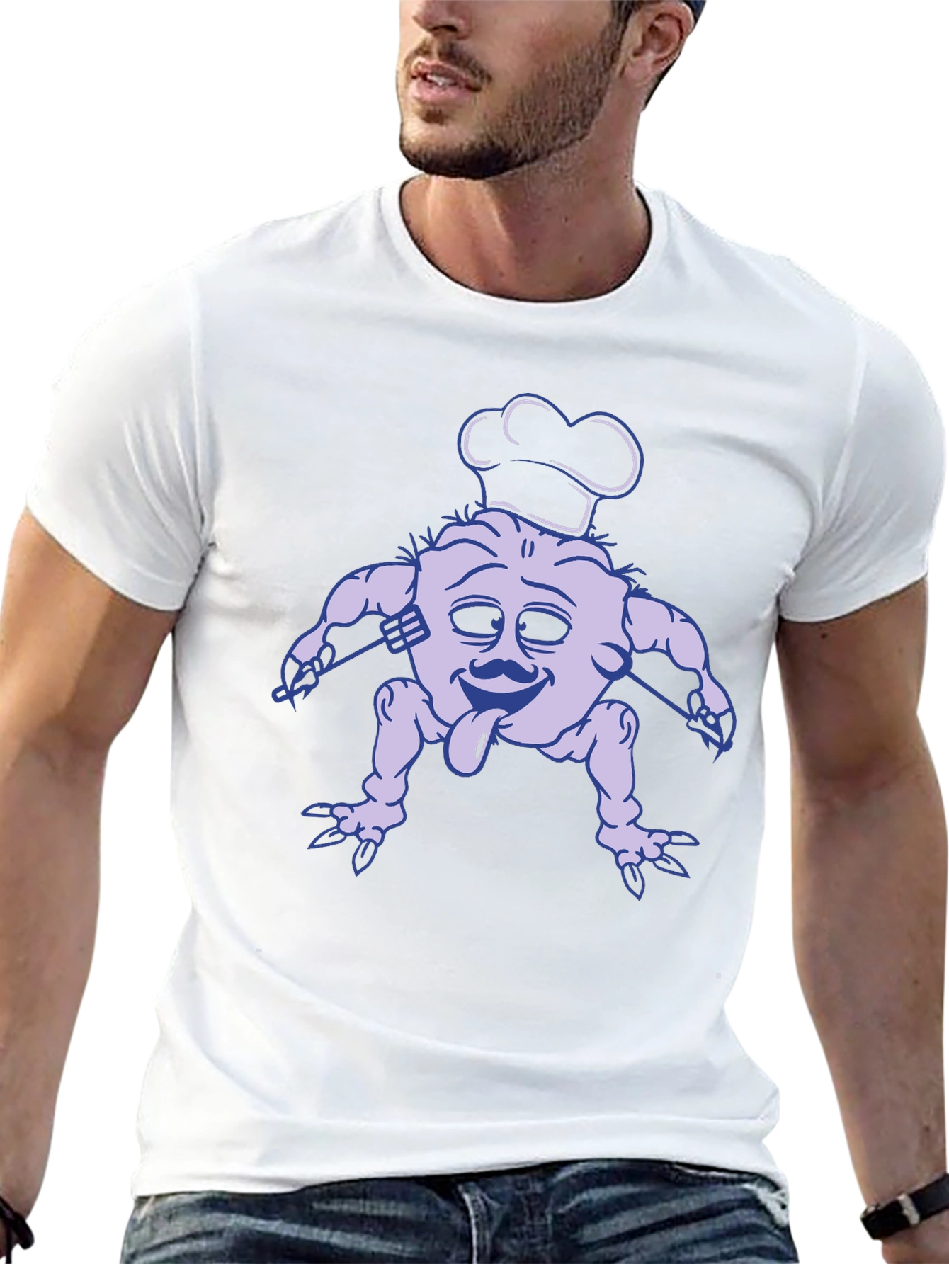 Chef Monster Graphic Tee - Black Cotton T-Shirt