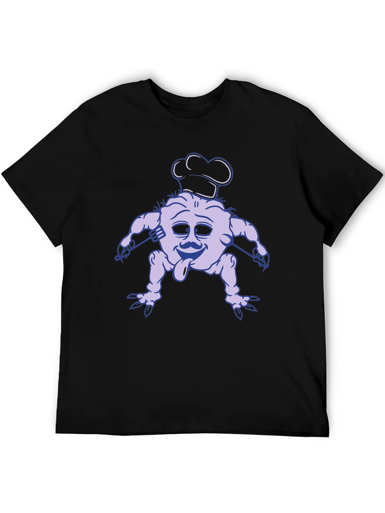 Chef Monster Graphic Tee - Black Cotton T-Shirt