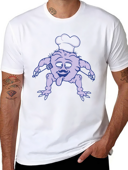 Chef Monster Graphic Tee - Black Cotton T-Shirt