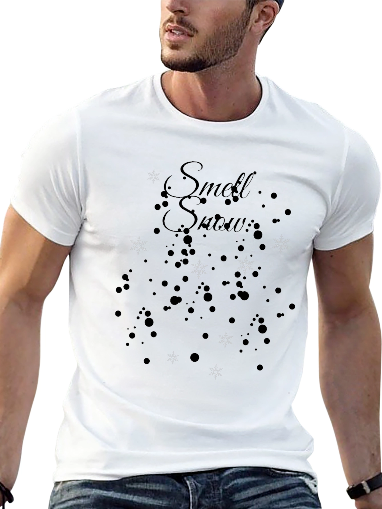 Smell Snow Black T-Shirt Winter Holiday