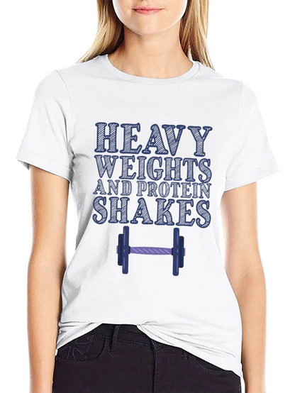 Heavy Weights & Protein Shakes Graphic T-Shirt