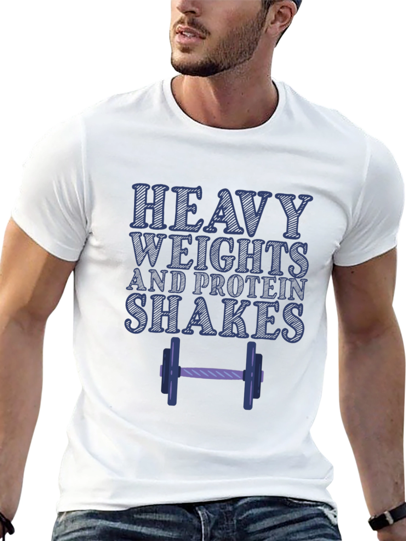 Heavy Weights & Protein Shakes Graphic T-Shirt