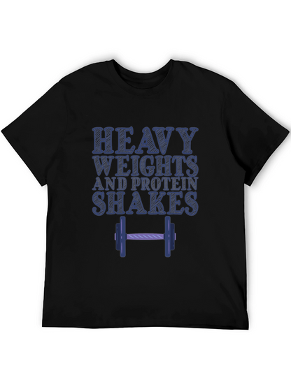 Heavy Weights & Protein Shakes Graphic T-Shirt