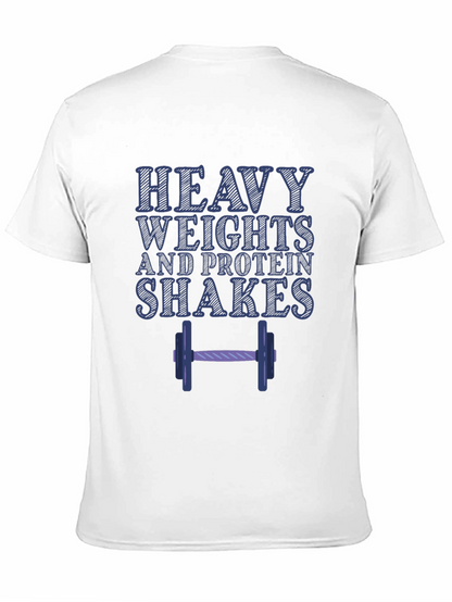 Heavy Weights & Protein Shakes Graphic T-Shirt