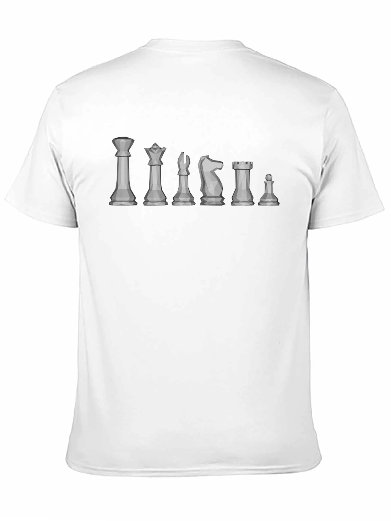 Chess Piece Lineup T-Shirt - Geometric Design