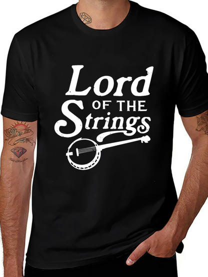 Lord of the Strings Black Graphic Tee