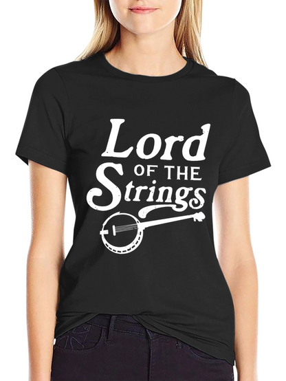 Lord of the Strings Black Graphic Tee