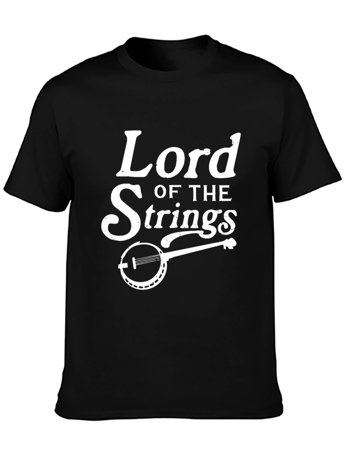 Lord of the Strings Black Graphic Tee