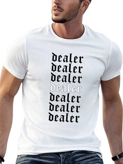 Dealer T-Shirt Black Gothic Font Design