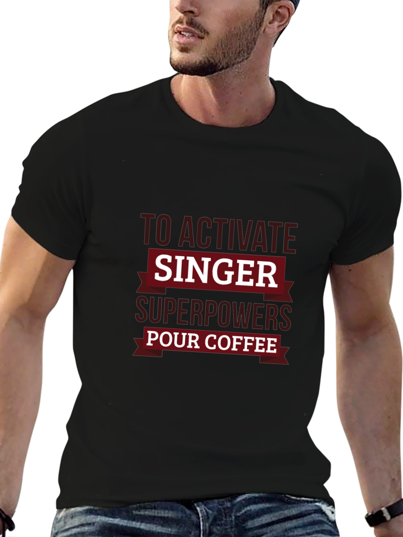 Singer Superpowers Coffee T-Shirt - Funny Musician Tee