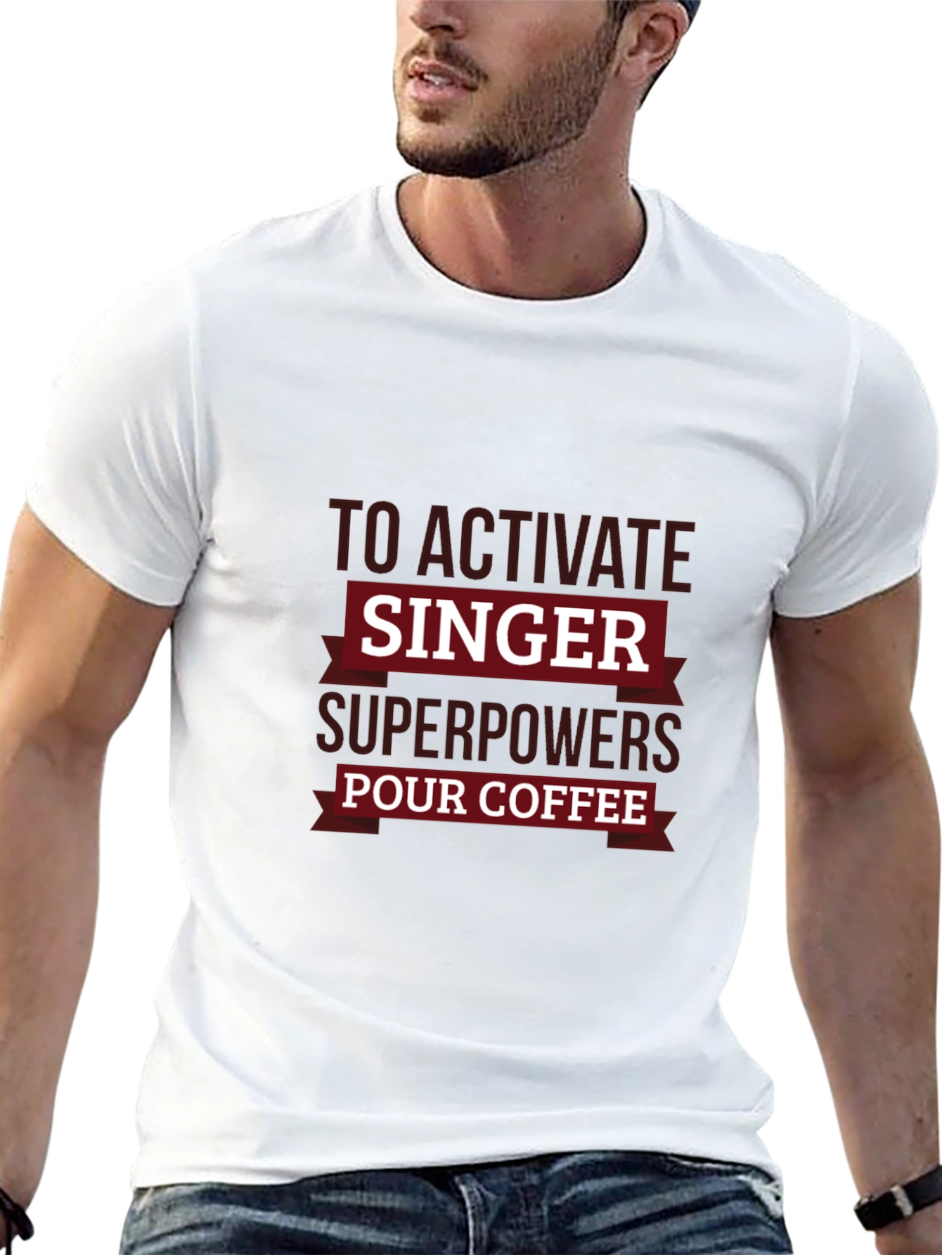 Singer Superpowers Coffee T-Shirt - Funny Musician Tee