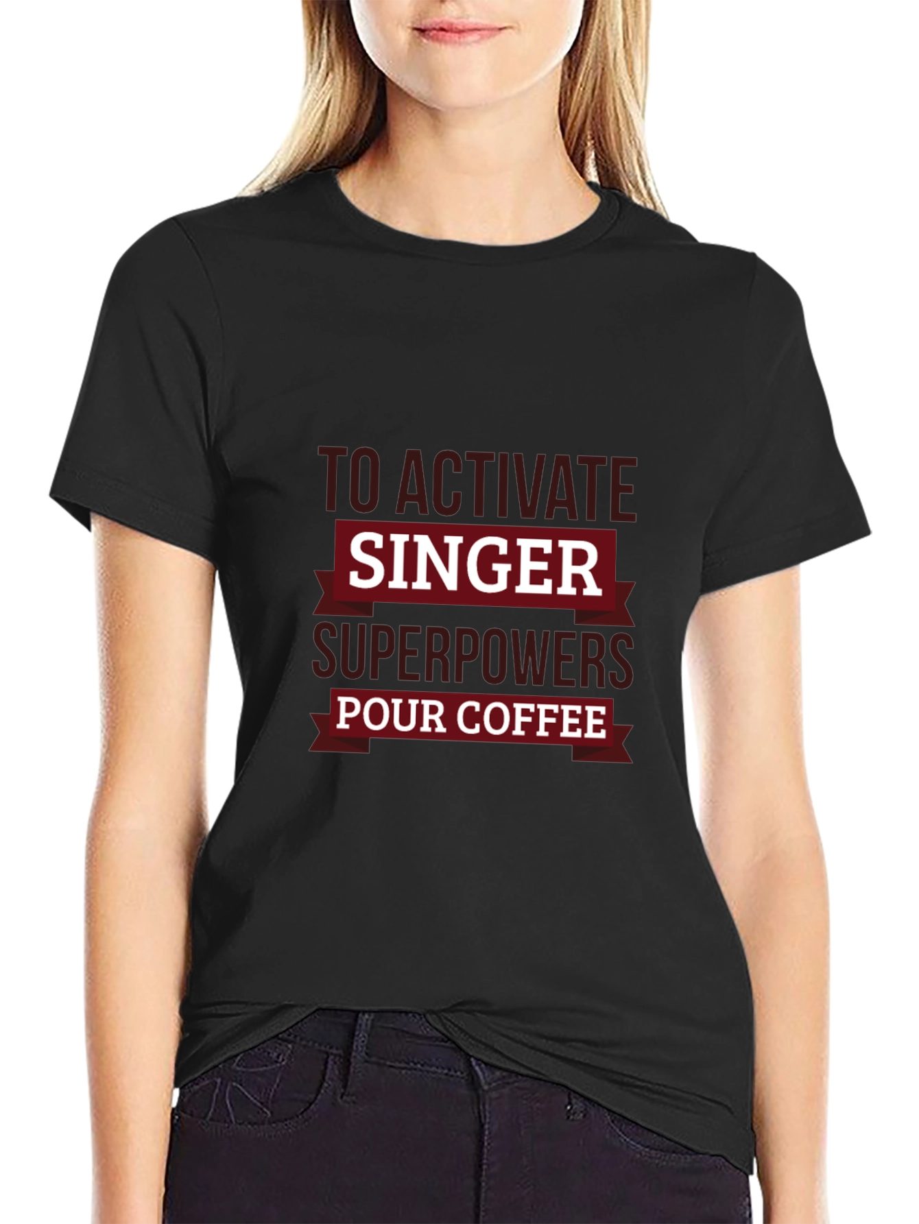 Singer Superpowers Coffee T-Shirt - Funny Musician Tee