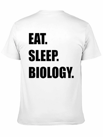 Eat Sleep Biology T-Shirt - Black Cotton Tee