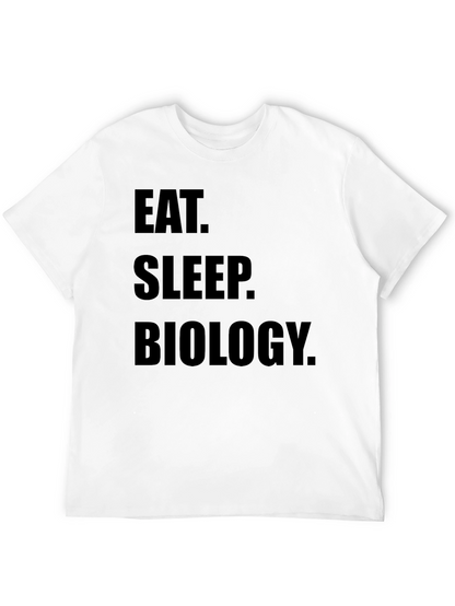 Eat Sleep Biology T-Shirt - Black Cotton Tee