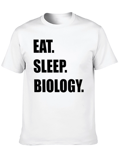 Eat Sleep Biology T-Shirt - Black Cotton Tee