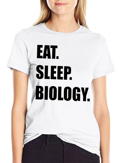 Eat Sleep Biology T-Shirt - Black Cotton Tee