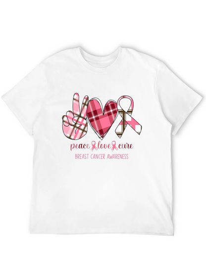 Breast Cancer Awareness Tee - Peace Love Cure