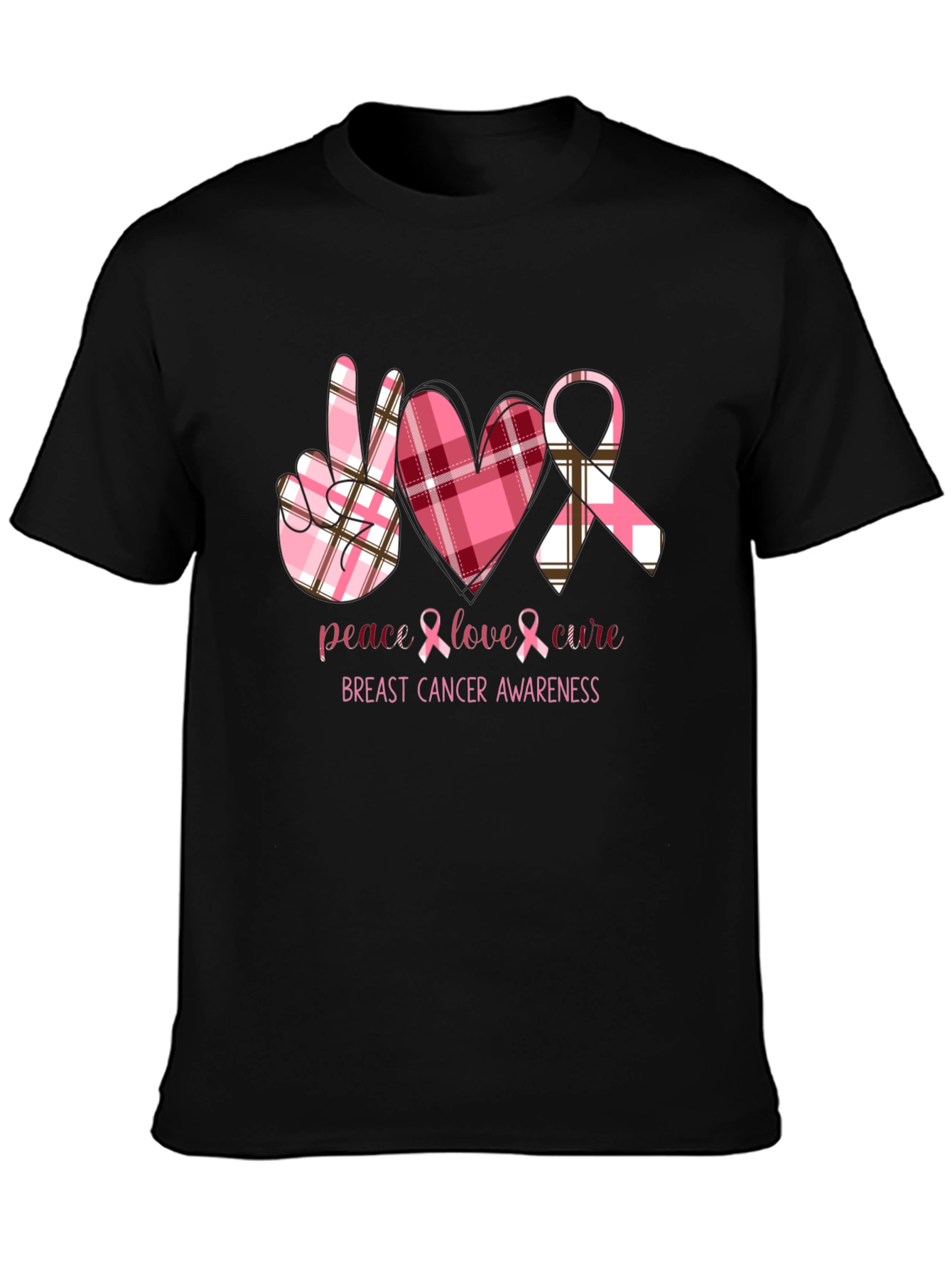 Breast Cancer Awareness Tee - Peace Love Cure