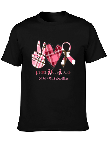 Breast Cancer Awareness Tee - Peace Love Cure