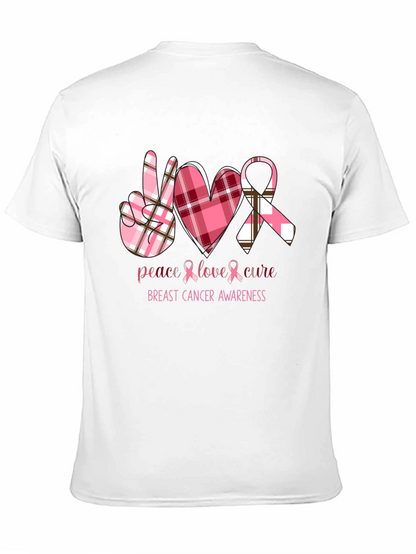 Breast Cancer Awareness Tee - Peace Love Cure