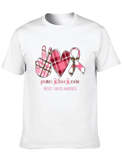 Breast Cancer Awareness Tee - Peace Love Cure