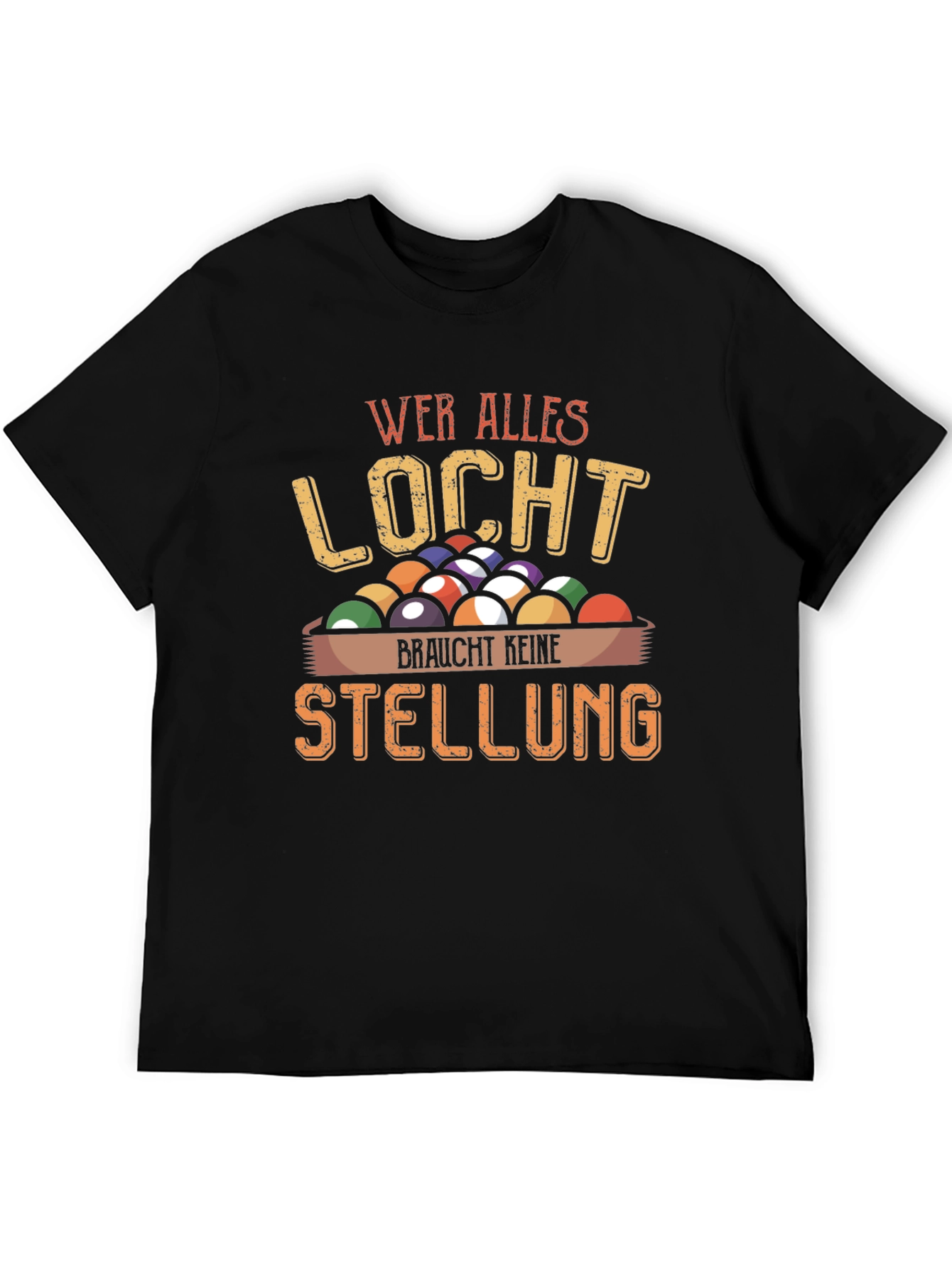 Wer Alles Locht Billiard Graphic T-Shirt