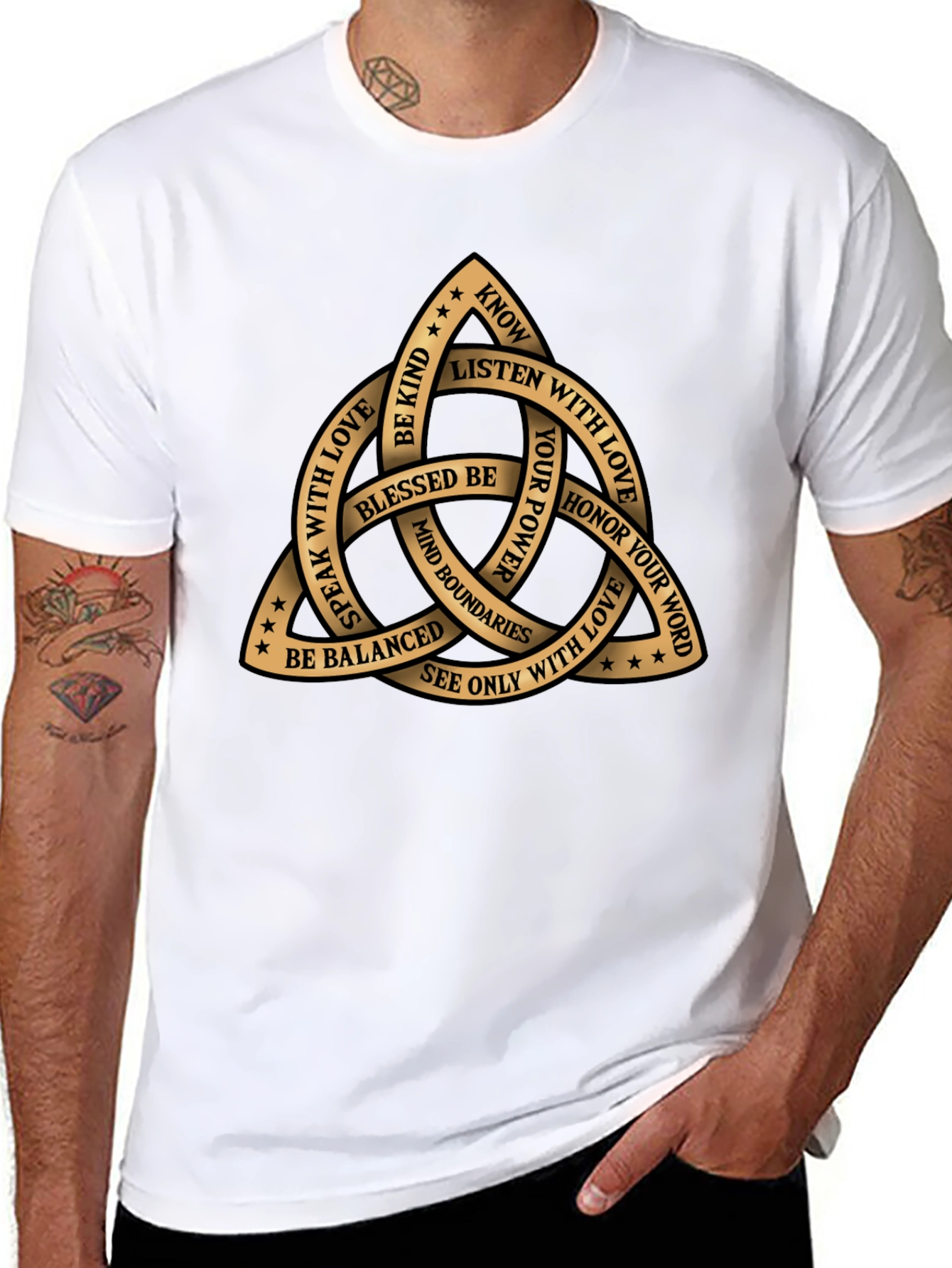 Celtic Knot T-Shirt - Love Power and Kindness