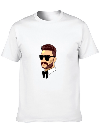 Cool Cartoon Man Black T-Shirt