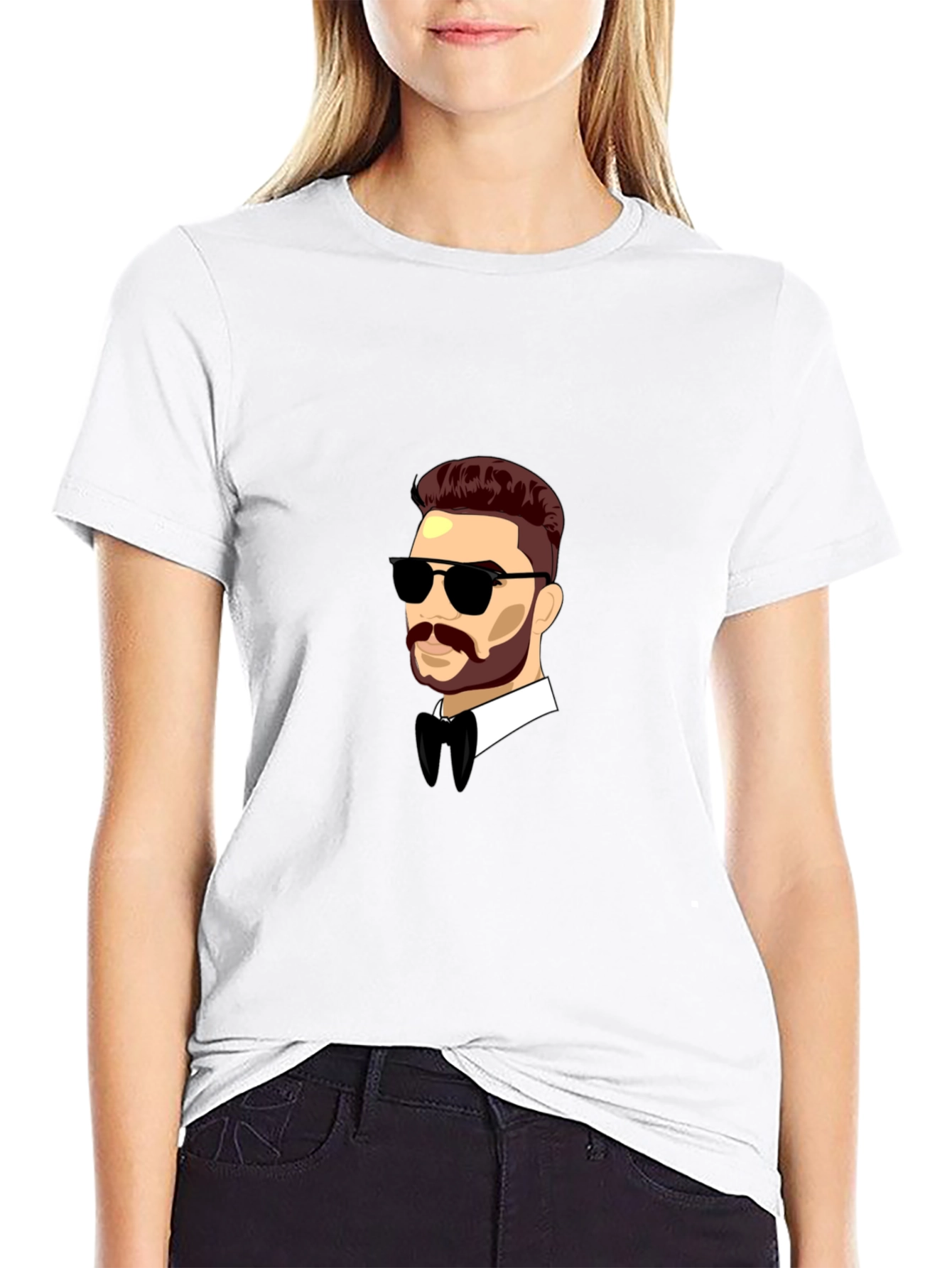 Cool Cartoon Man Black T-Shirt