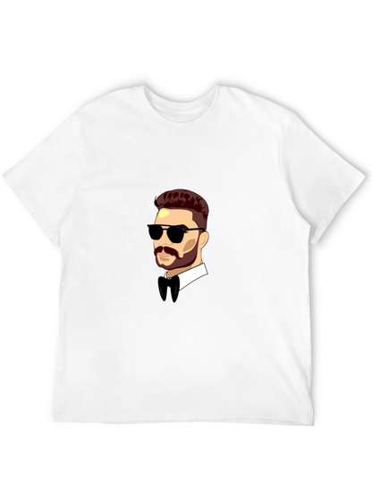Cool Cartoon Man Black T-Shirt