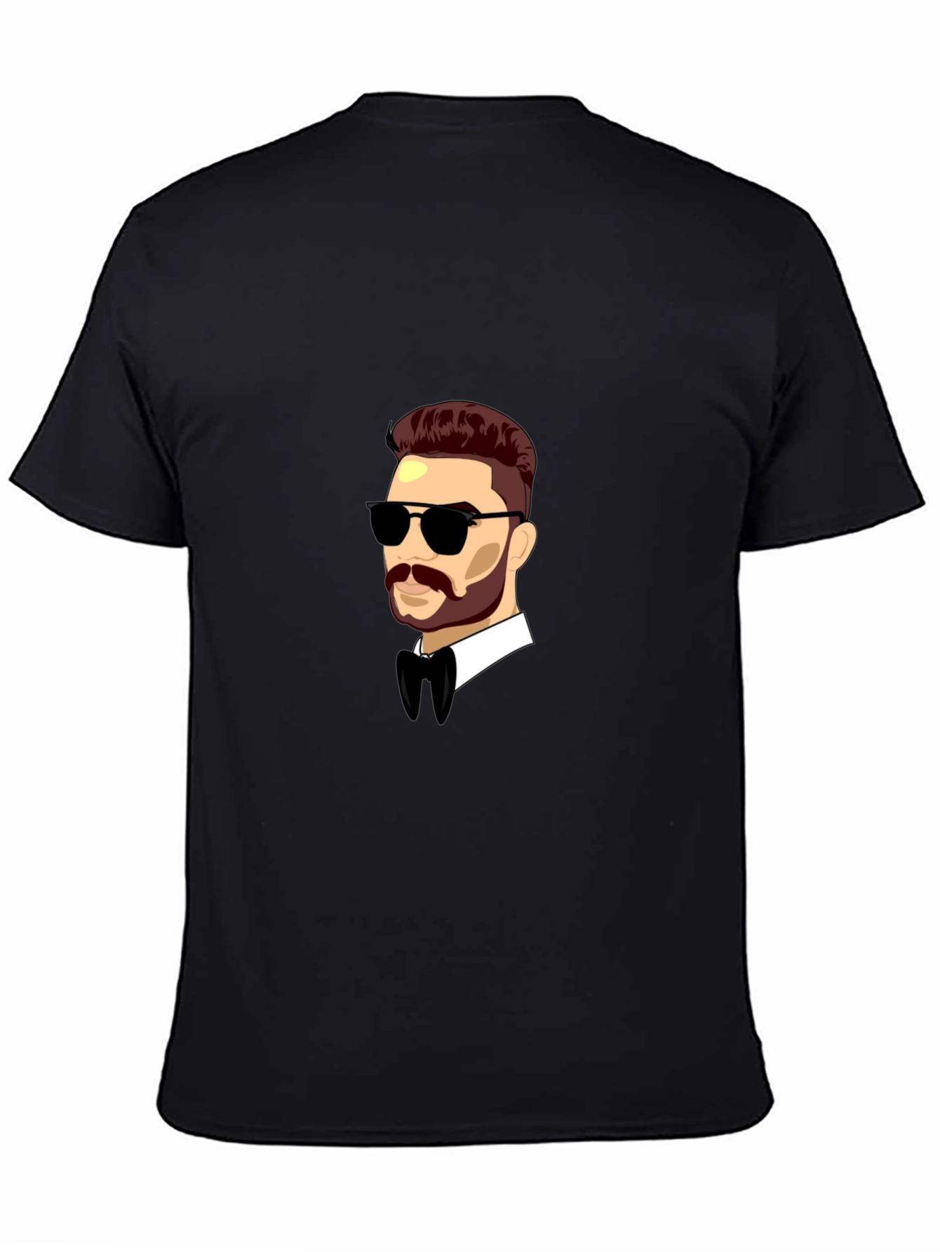 Cool Cartoon Man Black T-Shirt