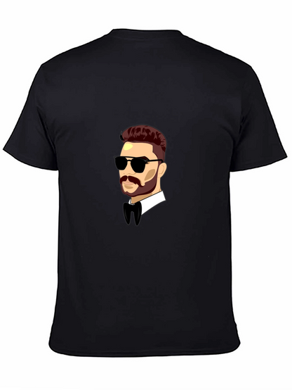 Cool Cartoon Man Black T-Shirt