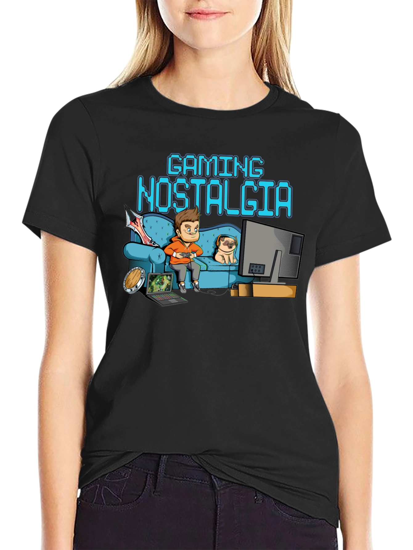 Gaming Nostalgia Black T-Shirt